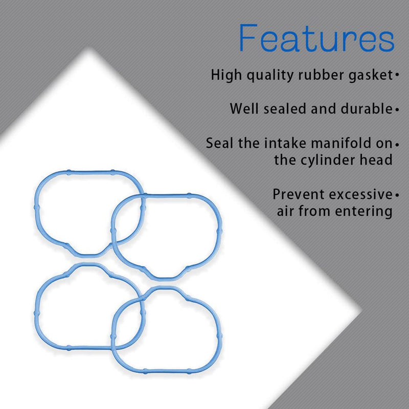 Intake Manifold Gaskets Lower & Upper Gasket Plenum Set, Intake Manifold Rubber Sealing Gasket Compatible with Dodge Chrysler Jeep, Replaces # 5184562AC 5184331AC