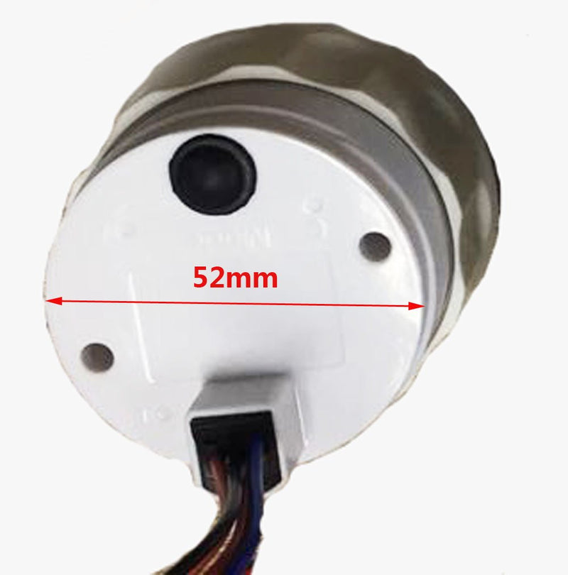 SAMDO 52mm 7 Backlight Waterproof Voltmeters Universal Voltage Gauges Voltage Meters 8-16V for Boat Yacht Auto Motor Home Truck Silver