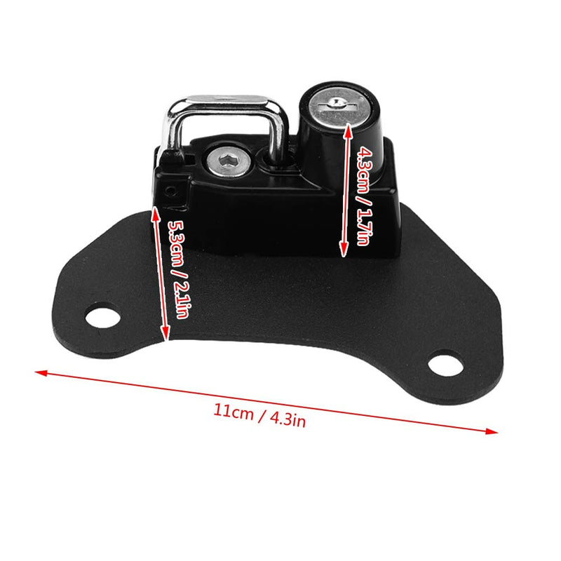 for Indian Bobber Accessories 2021 Motorcycle Helmet Lock,Aluminium Alloy Lock Mount Hook with 2Pcs Keys for 2015-2018,11 * 5.3 * 4.3cm/4.3 * 2.1 * 1.7in(Black)