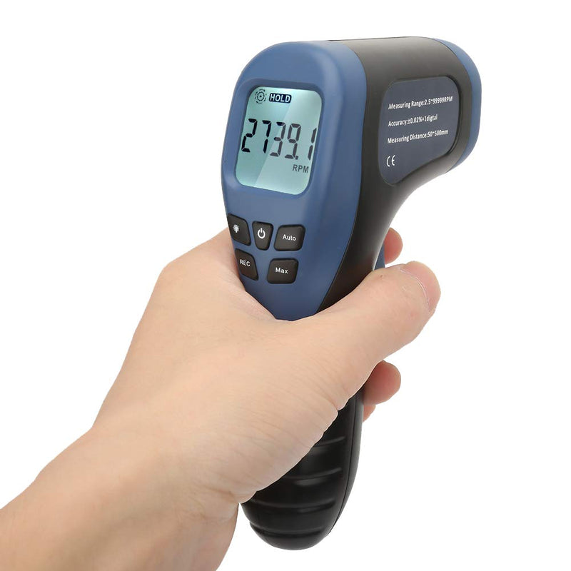 Digital Tachometer TL900 Automotive Non-Contact RPM Speed Meter Tach Gauge Tester, 2.5-99999RPM (Battery Not Included)