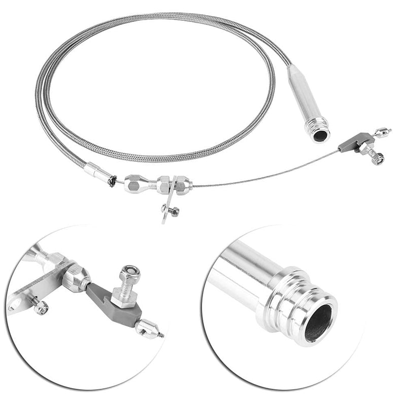 700R4 Kickdown Cable for all , Braided Kickdown Cable Detent with Mounting Fittings