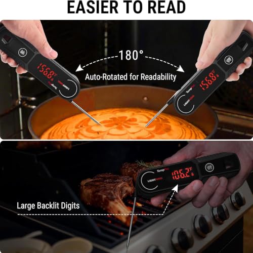 TempPro TempSwift 1 Sec Instant Read Meat Thermometer Digital Black