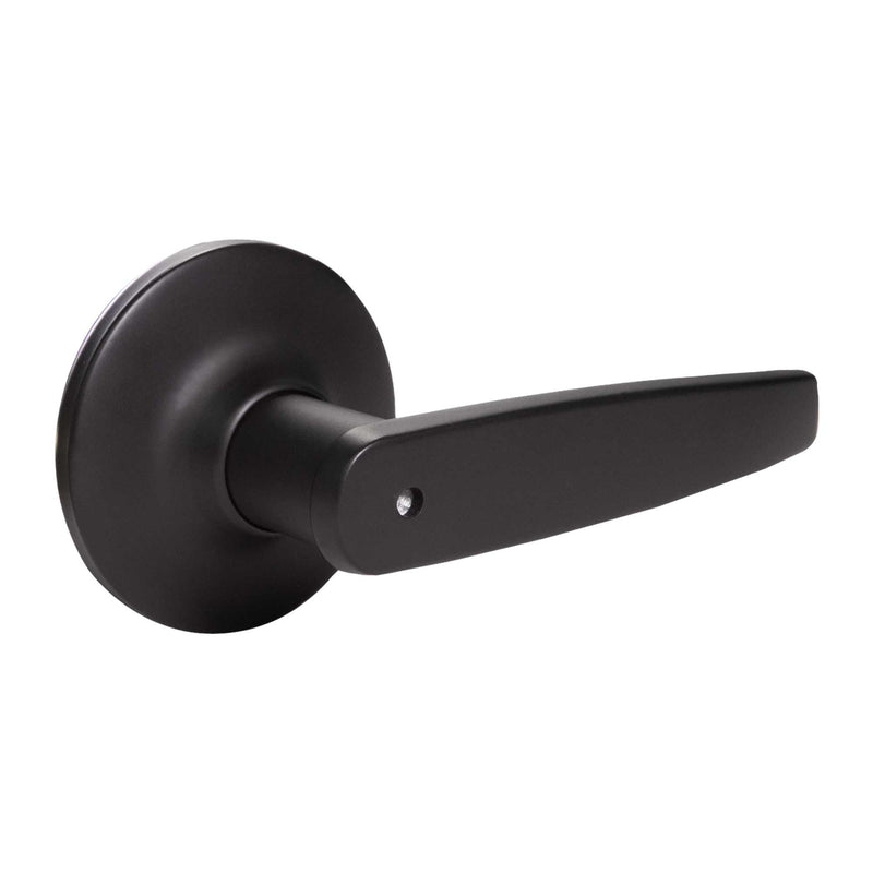 Design House 779140 Delavan Privacy Bed and Bath Door Lever Matte Black Bed & Bath Lock