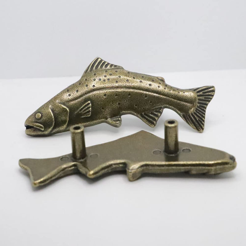 brandname 5Pcs Cabinet Handles, Fish Shape Cabinet Knobs, Creative Drawer Pulls, Double Hole Handle for Home Kitchen Dresser Closet Cupboard Wardrobes Door, Furniture Hardware Decoration