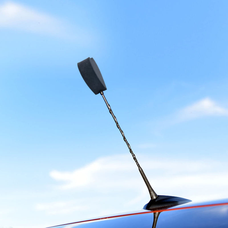 YGMONER Heart-Shape Star Car Antenna Topper - Easy to Find Car in The Parking Lot - Antenna Ball (Black Heart) Black Heart