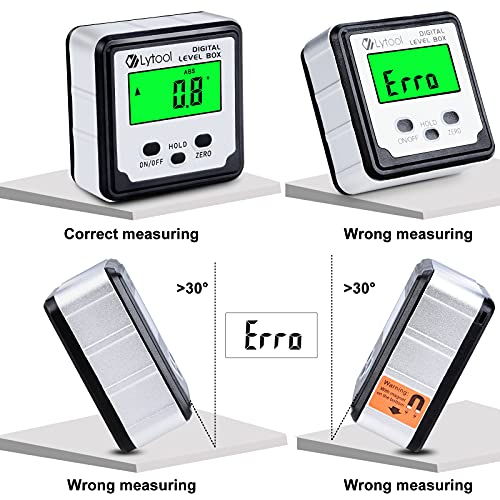Lytool Digital Angle Finder, Magnetic Gauge Level Cube for Woodworking