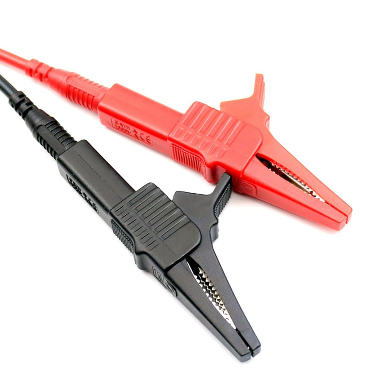 4Pcs Alligator Clip Test Lead Kit 14 AWG Heavy-Duty 4mm Banana Plug Replacement Leads,Silicone Jumpire Wires for Multimeter Meter Electrical Testing 3 Feet Test Lead Kit 4Pcs