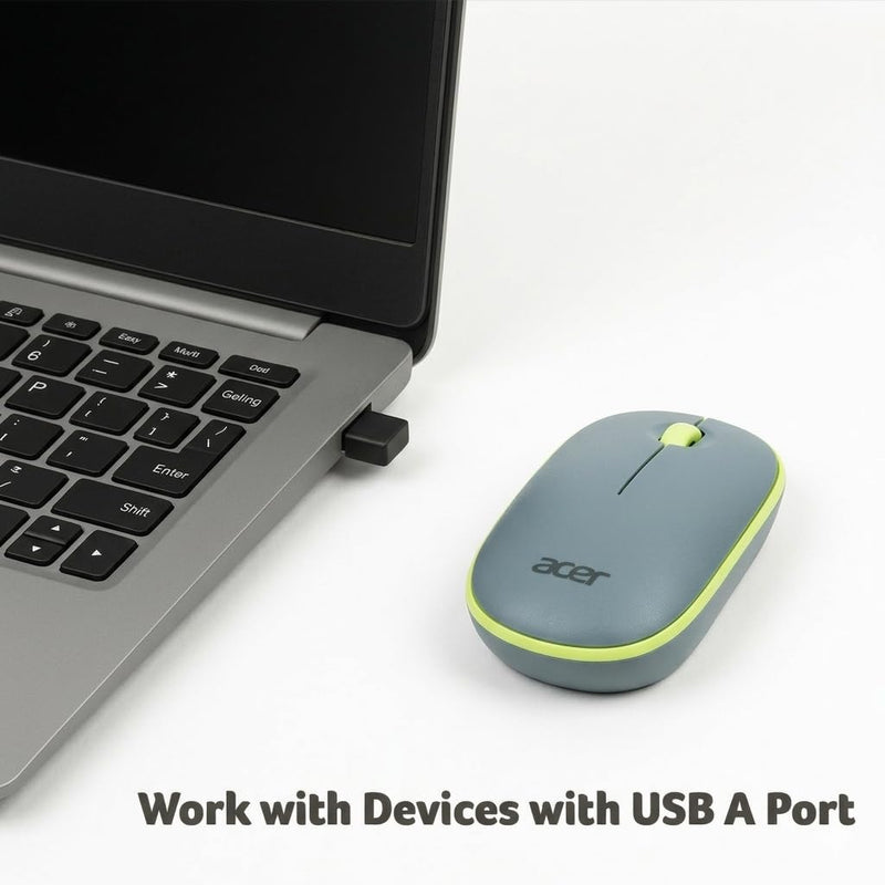 Acer Wireless Mouse for Laptop, 2.4GHz Wireless Mouse with USB Receiver - Smooth Tracking, 12-Month Battery, for Windows, macOS, ChromeOS, Compatible with PC, Mac, Laptop, Tablets - Blue
