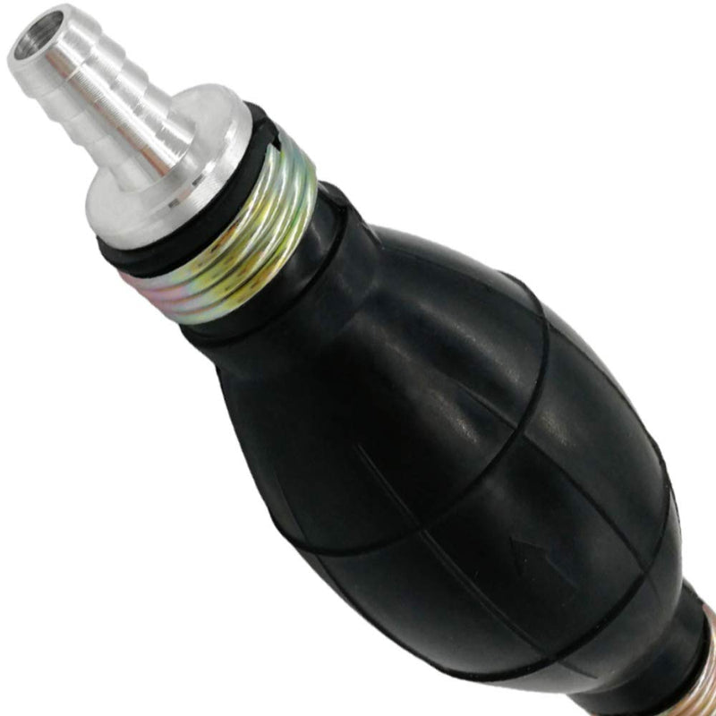 10mm 3/8" Black Bulb Type Rubber Fuel Transfer Vacuum Fuel Line Hand Primer Gasoline Petrol Diesel Pump Bulb for Marine Boat Accessories 10mm 3/8"