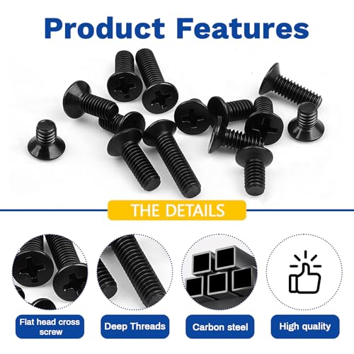 685Pcs M3 M4 Countersunk Screws Kit, Flat Head Phillips M3/M4-685 Pcs