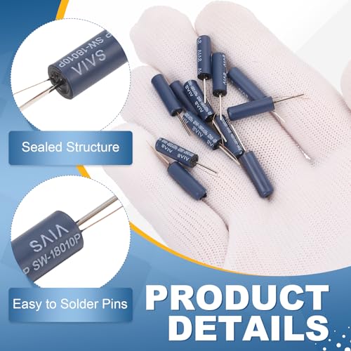 MECCANIXITY 24 Pcs SW-18010P High Sensitivity Vibration Sensor 24V 0.2mA Blue