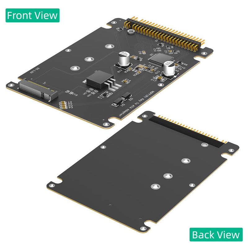 M.2 NGFF Key B SATA SSD to IDE ATA 44 Pin Adapter, Support 2230/2242/2260/2280,(Black)