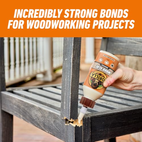 Gorilla Wood Glue, Fast Clamp, Water Resistant PVA, 8 oz 8 Ounce