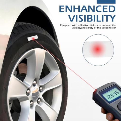 PRETYZOOM 16ft Tachometer Reflective Tape Roll (0.3" Wide) - High Visibility Self-Adhesive Reflective Sticker for Digital Photo Laser Tachometers - Waterproof RPM Speed Testing Strips, Freely Cut