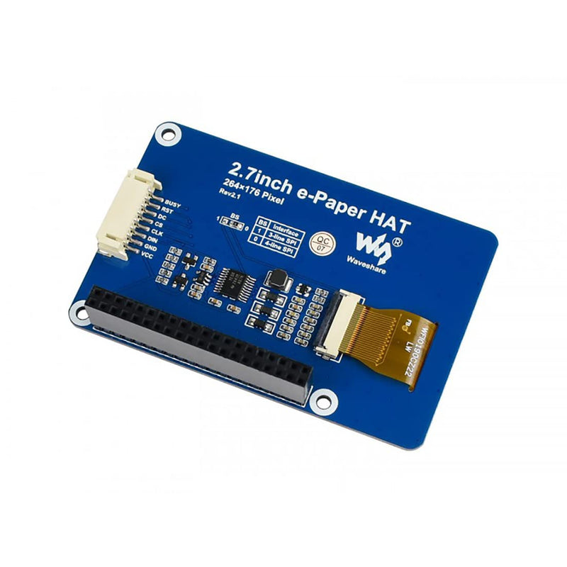 2.7inch E-Ink Display HAT Epaper Display 264x176 Black White Color E-Paper Screen for Raspberry Pi 4B+ 4B 3B+ 3B 2B+ Zero Jetson Nano Ardui