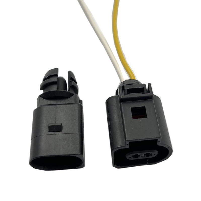  [AUSTRALIA] - FainWan Ambient Air Temperature Sensor with 2-pin Connector Plug Wiring Harness Pigtail Compatible with CC Golf Passat Tiguan A3 A4