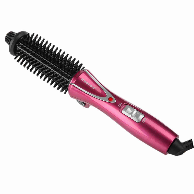 Electric Hair Curler, Hot Curler Brush Professional Anti-Scald Instant Heat Up Curling Wands Instant Heat Styling Brush Suitable For All Hair Types (UK Plug（110-240V）)