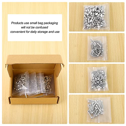 200pcs M3 T-Nuts Assortment Kit, Hammer Nut with Hex Socket Head Screws for Profile Groove M3 T-Nuts Socket Head Screws