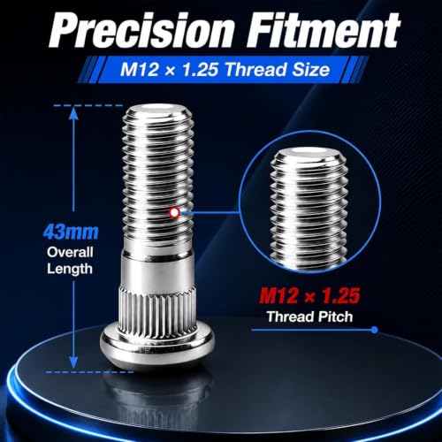 Wheel Lug Stud Nut Set Compatible with Honda Accord Civic CR-V CRX Fit HR-V Insight Prelude Acura Integra RSX TLX TSX CL EL ILX, M12x1.5
