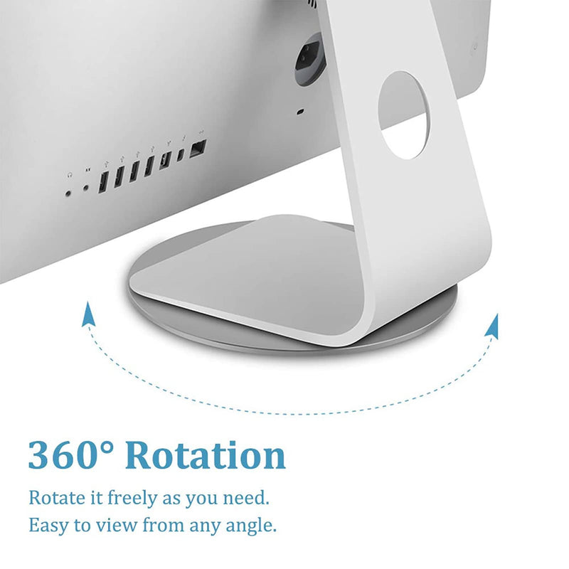 360° Rotation Monitor Stand, Grey Aluminum Alloy, Wide Compatibility for iMac, Laptop, Potted Plants, Arts & Crafts and More