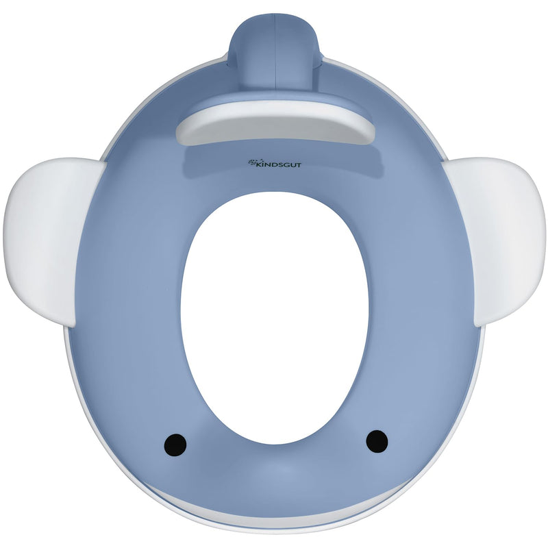 Kindsgut Whale Potty Training Seat for Toddlers – Kids Toilet Seat with Backrest, Non-Slip, Fits Round & Oval Toilet Seats, Designed in Germany, Pigeon blue