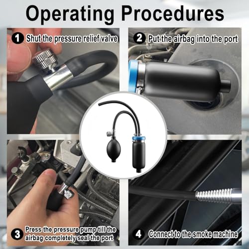 AUPREX Universal Easy Intake Adapter, Automotive Smoke Machine Bladder Blue