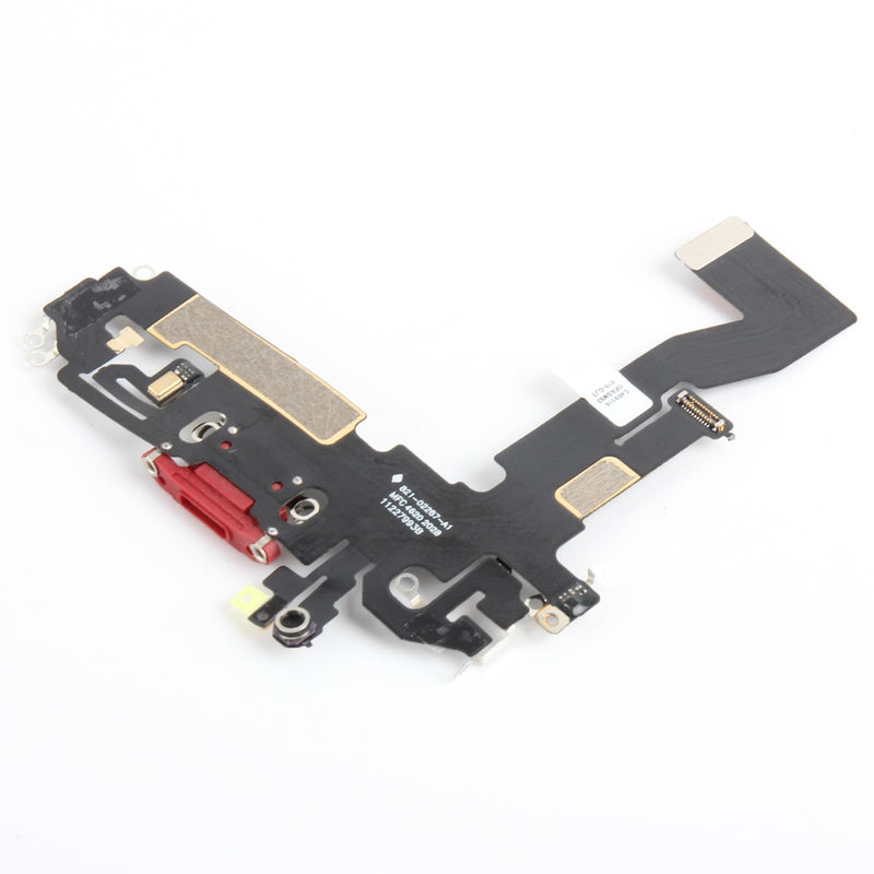 for iPhone 12/12 Pro Lightning Charging Port Replacement Black Dock Connector Flex Cable Assembly with Waterproof Tape & Tool Kit A2172 A2402 A2404 A2403 A2341 A2406 A2407 A2408 (Red) Red