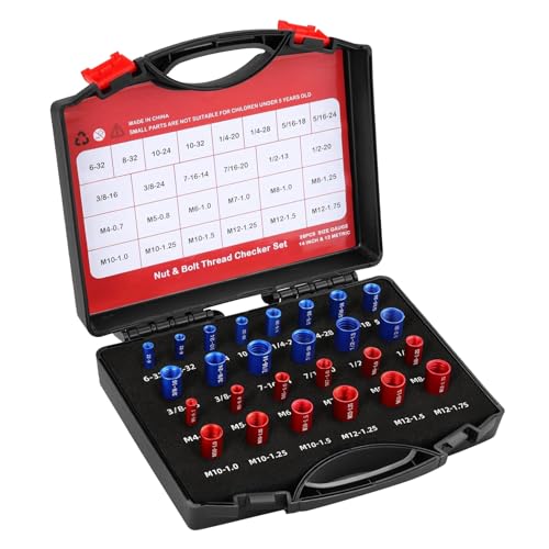 Pissente Thread Checker 26Pcs Metric/Imperial