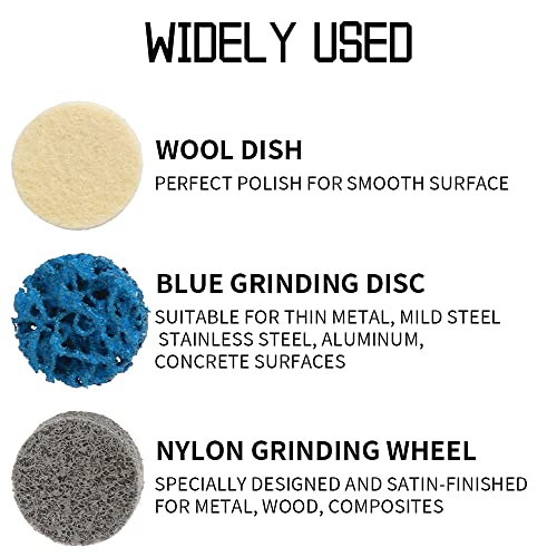 68Pcs 1 inch Quick Change Sanding Discs Set Fine Medium Coarse Grit Surface Conditioning Discs R Type Quick Change Disc with 1/4'' Shank Disc Pad Holder for Die Grinder Attachments