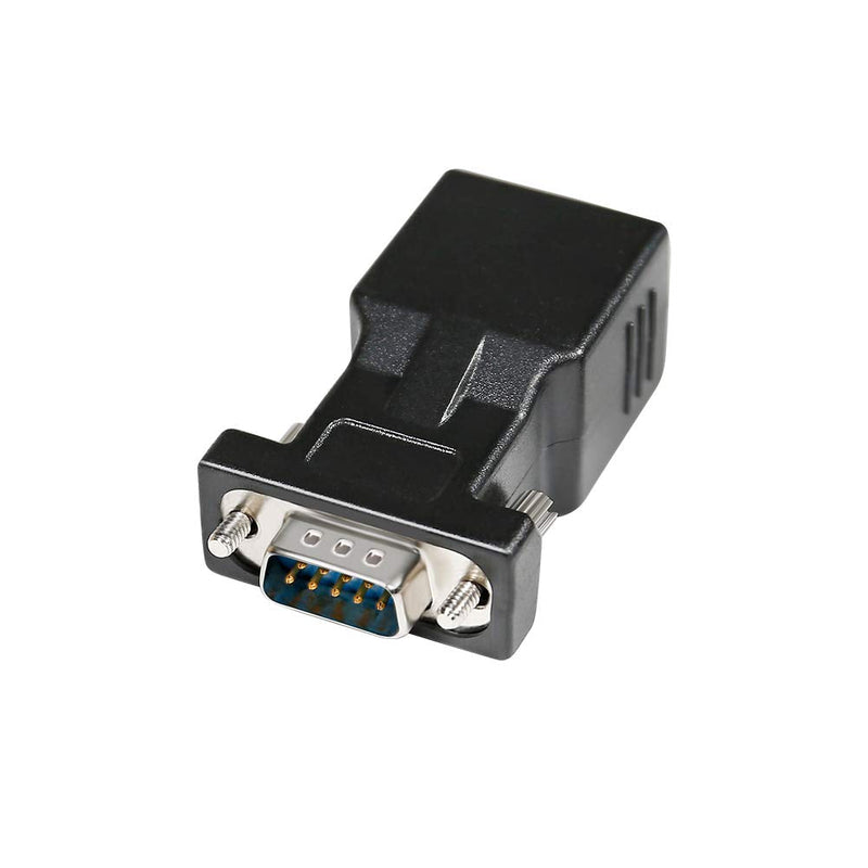 DTECH DB9 to RJ45 Serial Adapter RS232 Male to RJ-45 Female Ethernet Converter Compatible with Standard 9 Pin RS-232 Devices DB9 male to RJ45