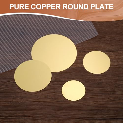 MECCANIXITY 5 Pcs Round Brass Plate, 80mm(3.15") Dia Pure Copper Sheets,2mm H62 Brass Copper Metal Sheet for Crafts, DIY, Electrical Repairs, Industrial Use, Metal Stamping 0.08 x 3.15 inch