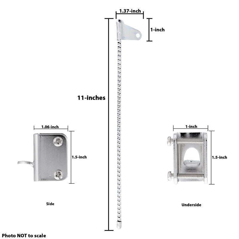 United Pacific 70203 Chrome Curb Feelers, Universal Fitment, Helps to Prevent Curb Damage, Curb Whiskers, Avoid Damaging Wheels - ONE Set (Pack of 2)