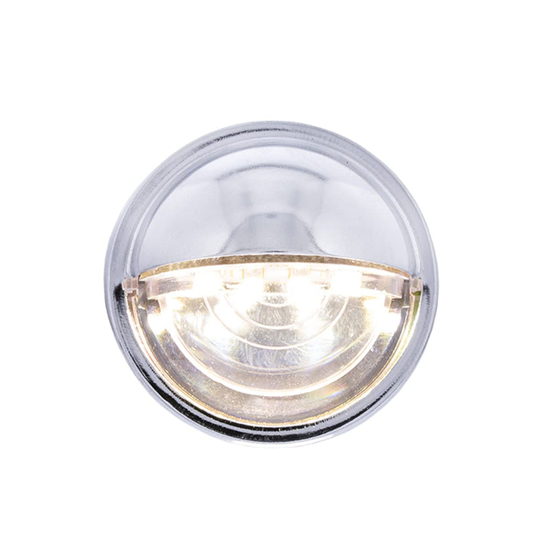United Pacific 39995B 4 LED Rounded License Light, 1 ½” Diameter, Steel Housing, Easy Push-On Install, Bright White LED Light – 1 Unit 1-1/2" in diameter