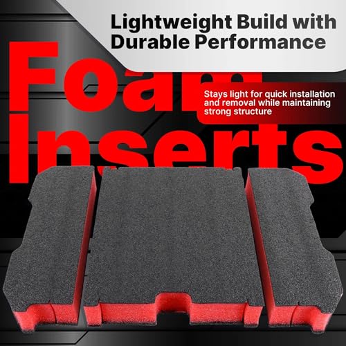 Foam Inserts Compatible with 8424 Series Tool Box, 60mm Customizable Red & Black Foam Inserts, DIY Cut-to-Fit Protection (3 in 1)Compatible with 8424 Series