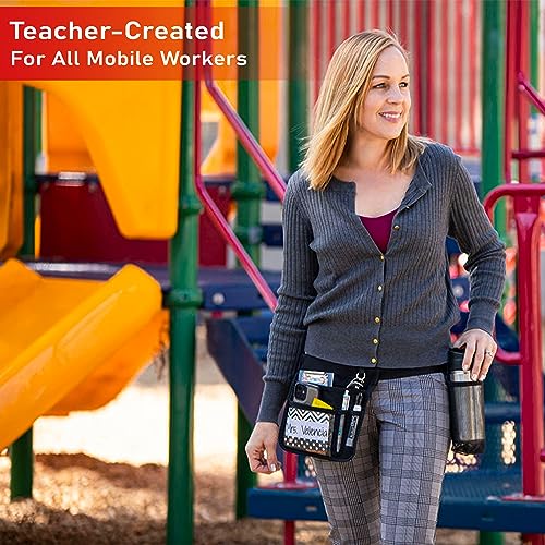 Mini -Premium Hip/Waist Pouch/Belt Clip / 6 Pocket -2-Sided/Drink Pouch/Key Carabiner/ID Sleeve (Up to 54" Waist) Up to 54" Waist