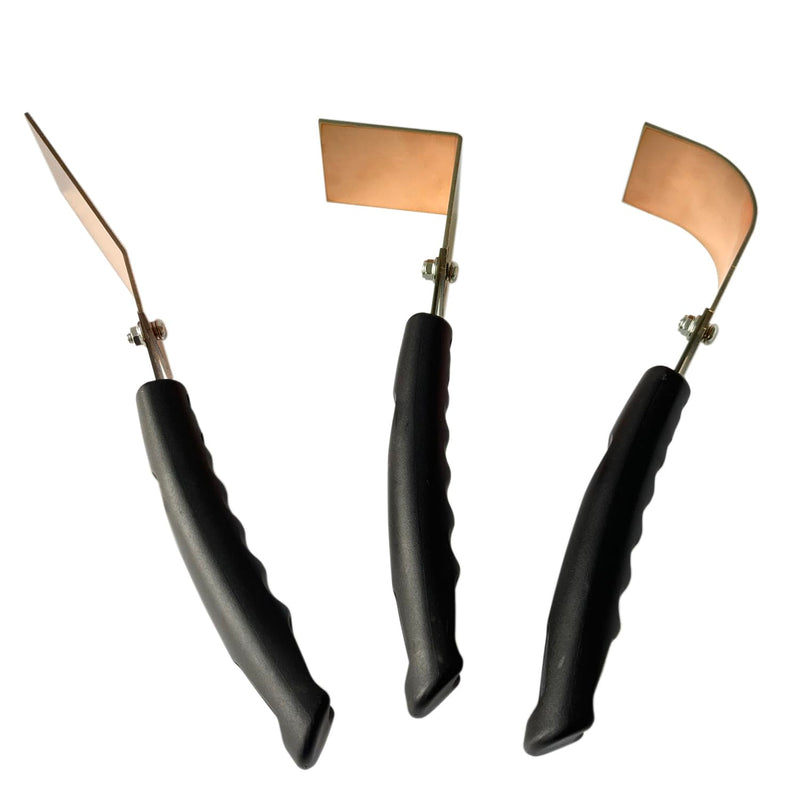 Copper Spoon Welder Backer Tools Welders Helper MIG Spot Welding Equipment with 3 Plate Set, Flat/Angle/Curved Copper Paddle Backer 3 Sets