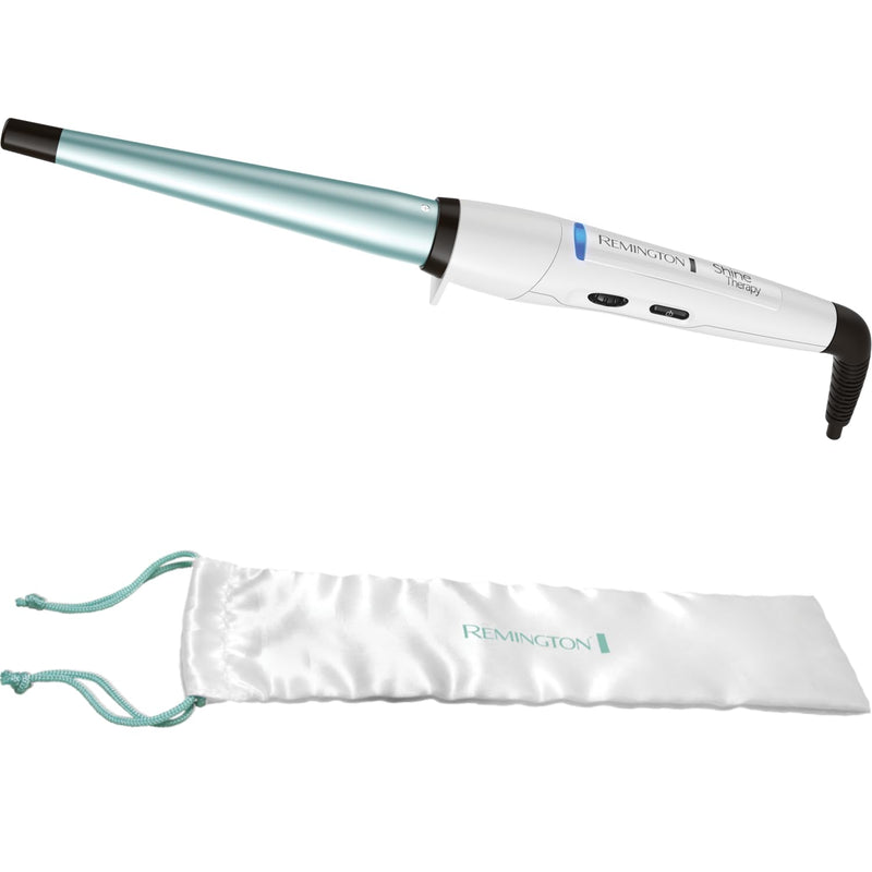 Remington Curling Wand, Conical barrel 13-25mm, Shine Therapy, Curler for shiny curls and waves, Ceramic coating infused with Moroccan Argan Oil, Fast heat up, up to 230°C, Cool Touch Tip, CI53W | Ceramic Coating Infused with Moroccan Argan Oil, Fast H...