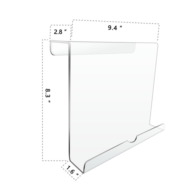 Treadmill Tablet Holder, Exercise Bike Reading Stand,Acrylic Book Holder, Clear Acrylic Stand for Tablet, Magazines and Books（8.5 * 9.5 * 2.8 Inches