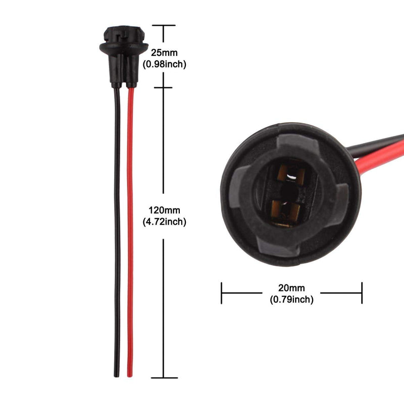 WINKA T10 194 Extension Harness Plugs Connectors Wiring Sockets for car 6Pcs T10-Socket*6