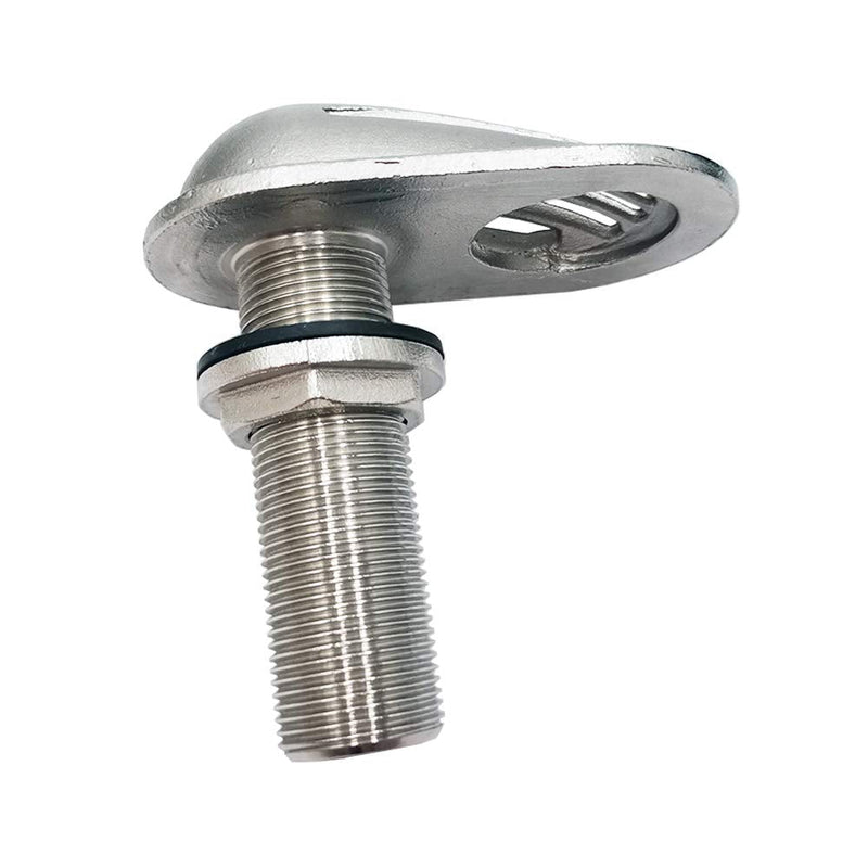SHENGHUISS 316 Stainless Steel Boat Intake Strainer Threaded Thru-Hull Water Pick-up Inlet Filter Scoop with Rubber Washer Gaskets(1-1/4" & 3/4") 3/4"