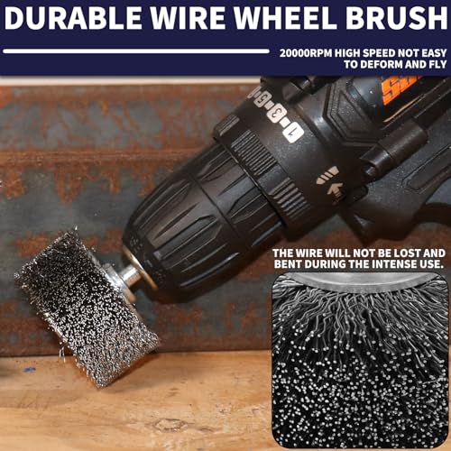 5 Pack 2 Inch Wire Wheel Brush for Drill Attachment 5
