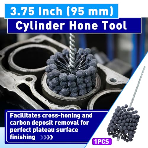 3.75 Inch (95 mm) Cylinder Hone Tool Brush, 240 Grit Aluminum Oxide Tool