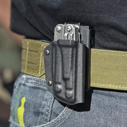 Kydex Multitool Sheath for Leatherman Wingman & Sidekick, 2 Belt Clips