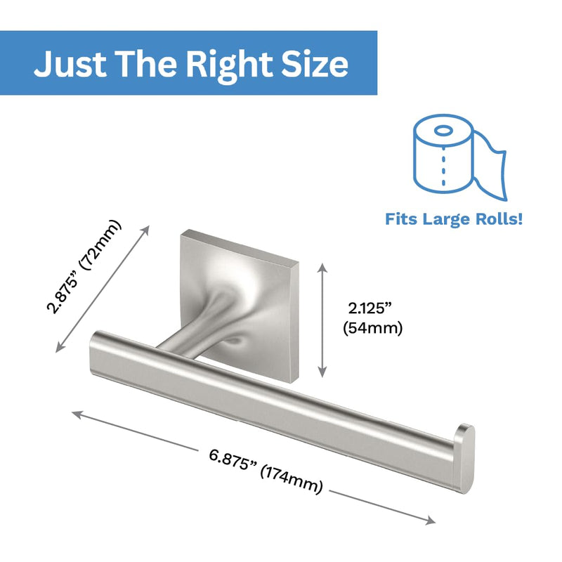 Gatco 5593 Waterline Toilet Paper Holder, Satin Nickel