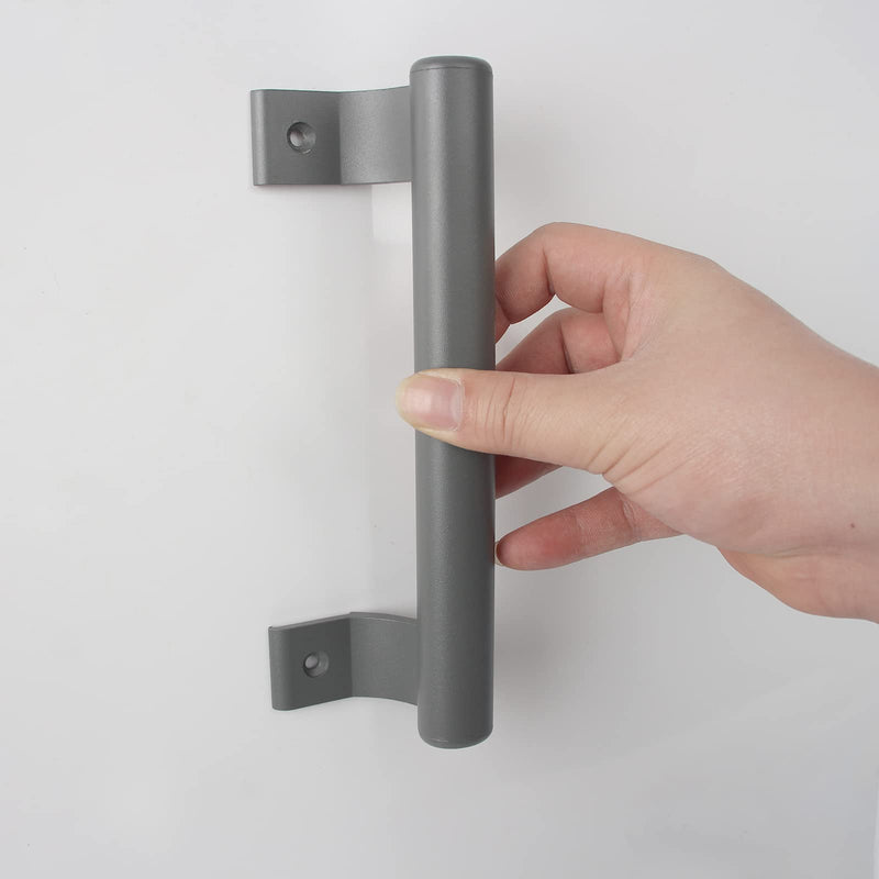 2-Piece Sliding Door Handle 8-inch Aluminum Alloy Material is Applicable to The Replacement of Patio Door Glass Door and Some Old Door Handles, which is Easy to Install Gray