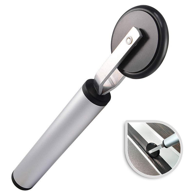 Single Wheel Rubber Seam Roller Car Detailing Tool Vinyl Wrap Applicator for Details Riding Edge-Lines Contour Squeegee Screen Rolling, Portable Handle Soft Rubber Roller for Window Tint Installing