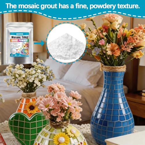 250g Mosaic Powder, Mosaic Grout, Mosaics Tools, Ideal for DIY 8.8oz