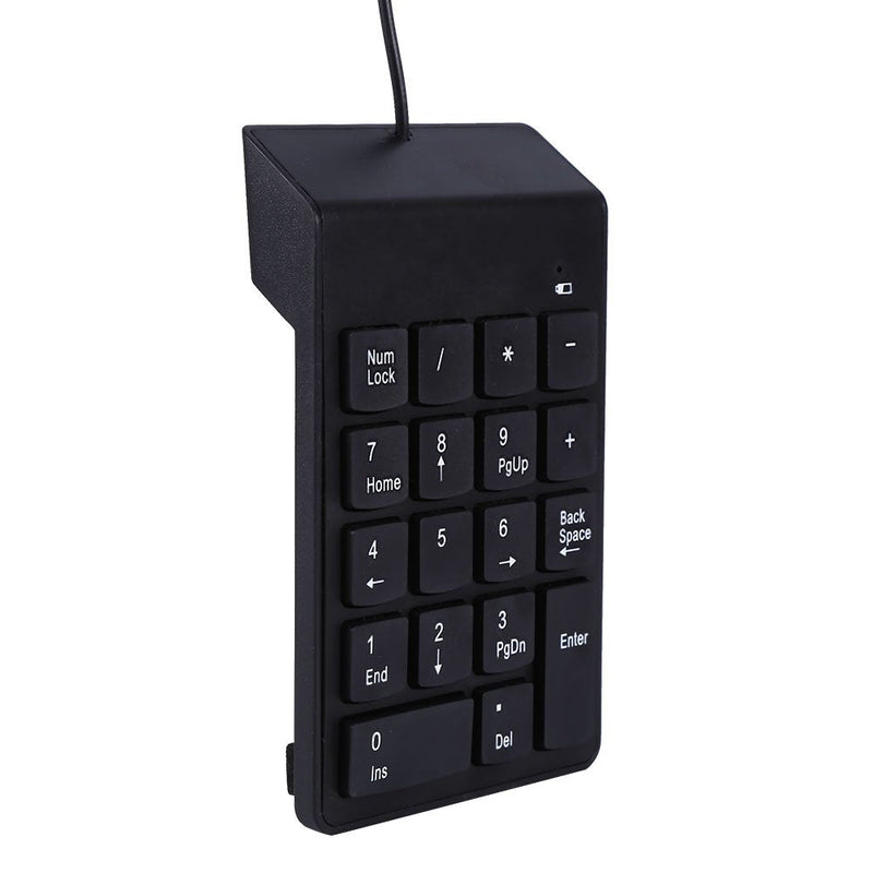 USB Numeric Keypad, 18 Keys Mini Number Pad Plug and Play, Spillproof Dust Proof, with Ergonomic Tilt for Laptop Desktop PC Notebook