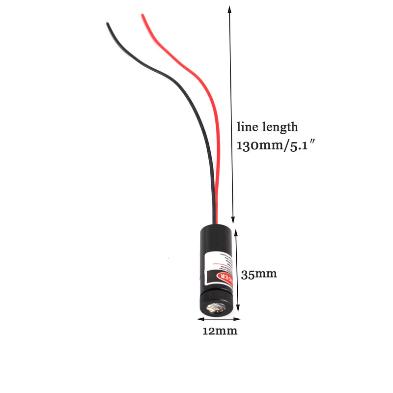 650nm red line laser module industrial laser group module adjustable focal length The housing is provided with an insulator (point-4pack) Point-4pack