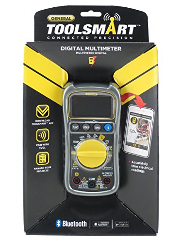 General Tools TS04 ToolSmart Digital Multimeter, Auto-Ranging with NCV Detector, CAT III 600V Safety Rated Bluetooth